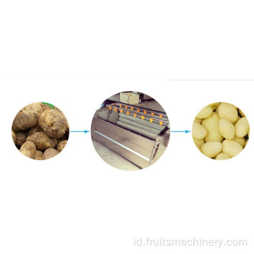 Pengupas kentang kuas otomatis yang efektif tinggi